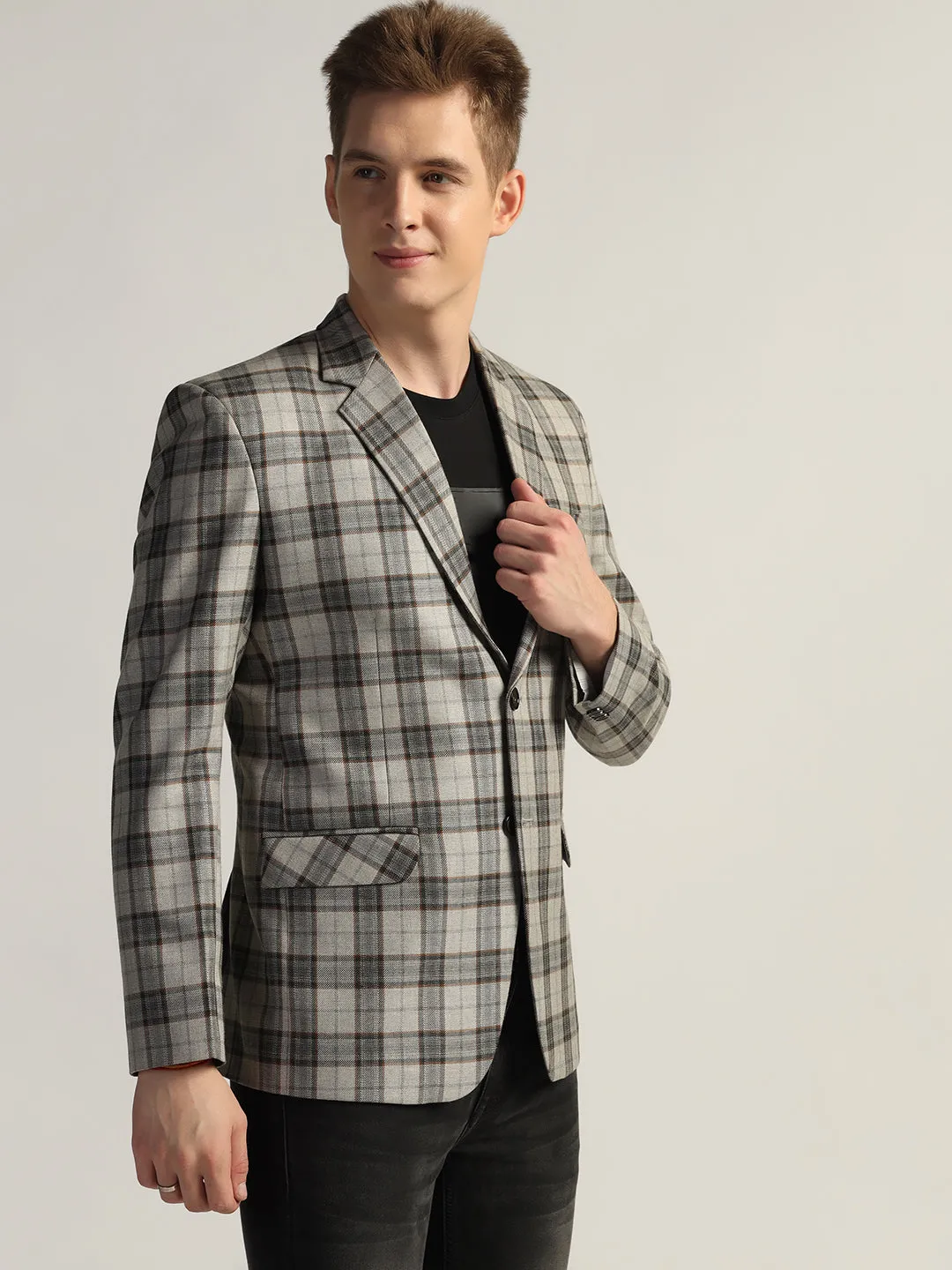 Men's Checked Tweed Blazer