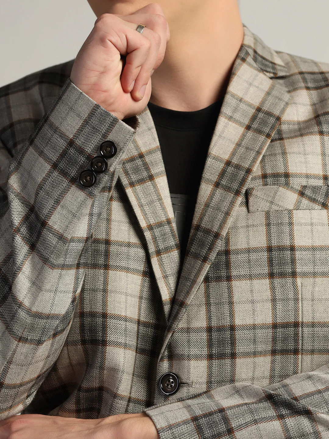 Men's Checked Tweed Blazer