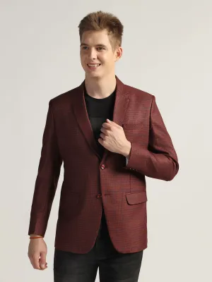 Men's Red Checked Tweed Blazer