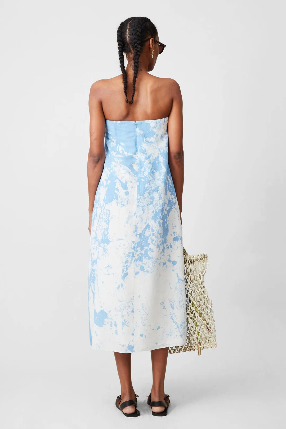 Mercedes Dress in Blue Tumble