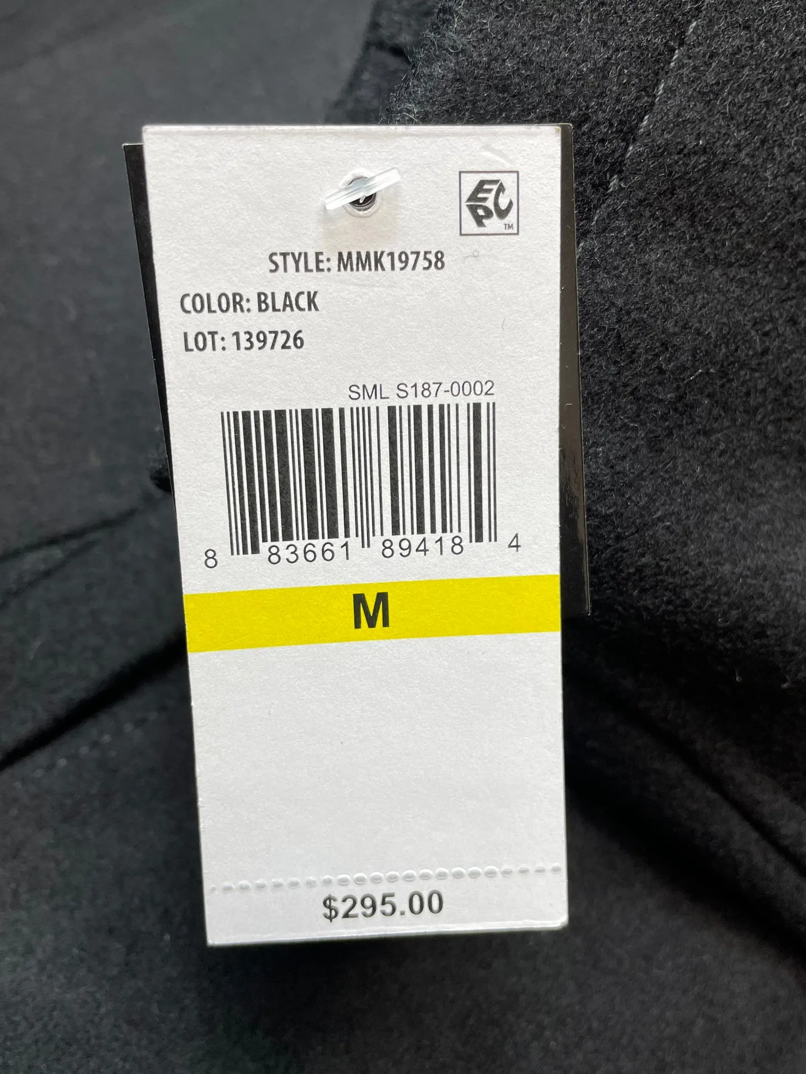 Michael Kors Men's Wool-Blend Pea Coat Jacket in Black M