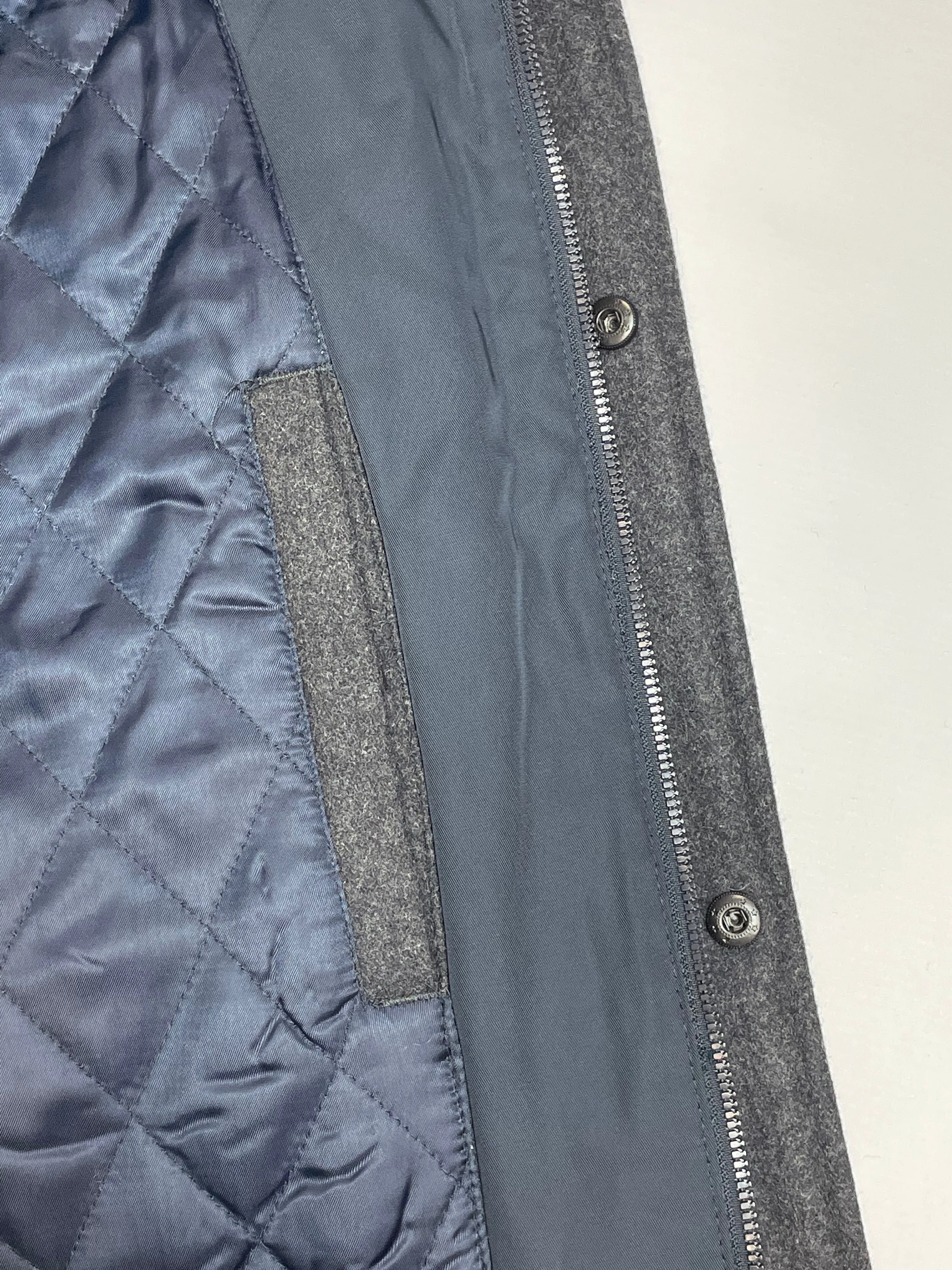 Michael Kors Men's Wool-Blend Pea Coat Jacket in Grey M