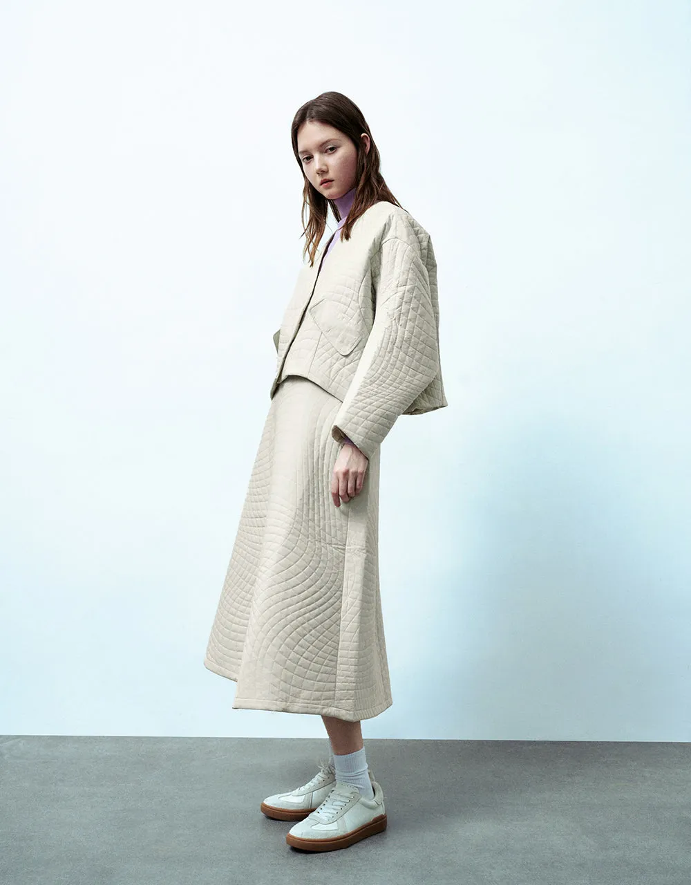 Midi A-Line Skirt