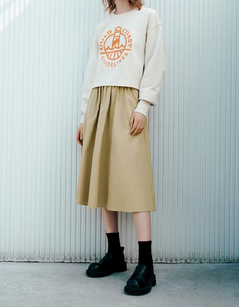 Midi A-Line Skirt