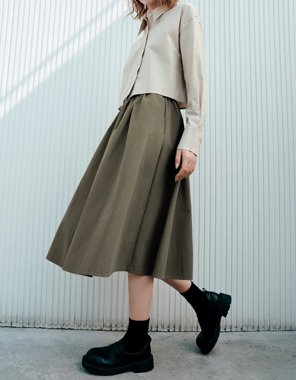 Midi A-Line Skirt