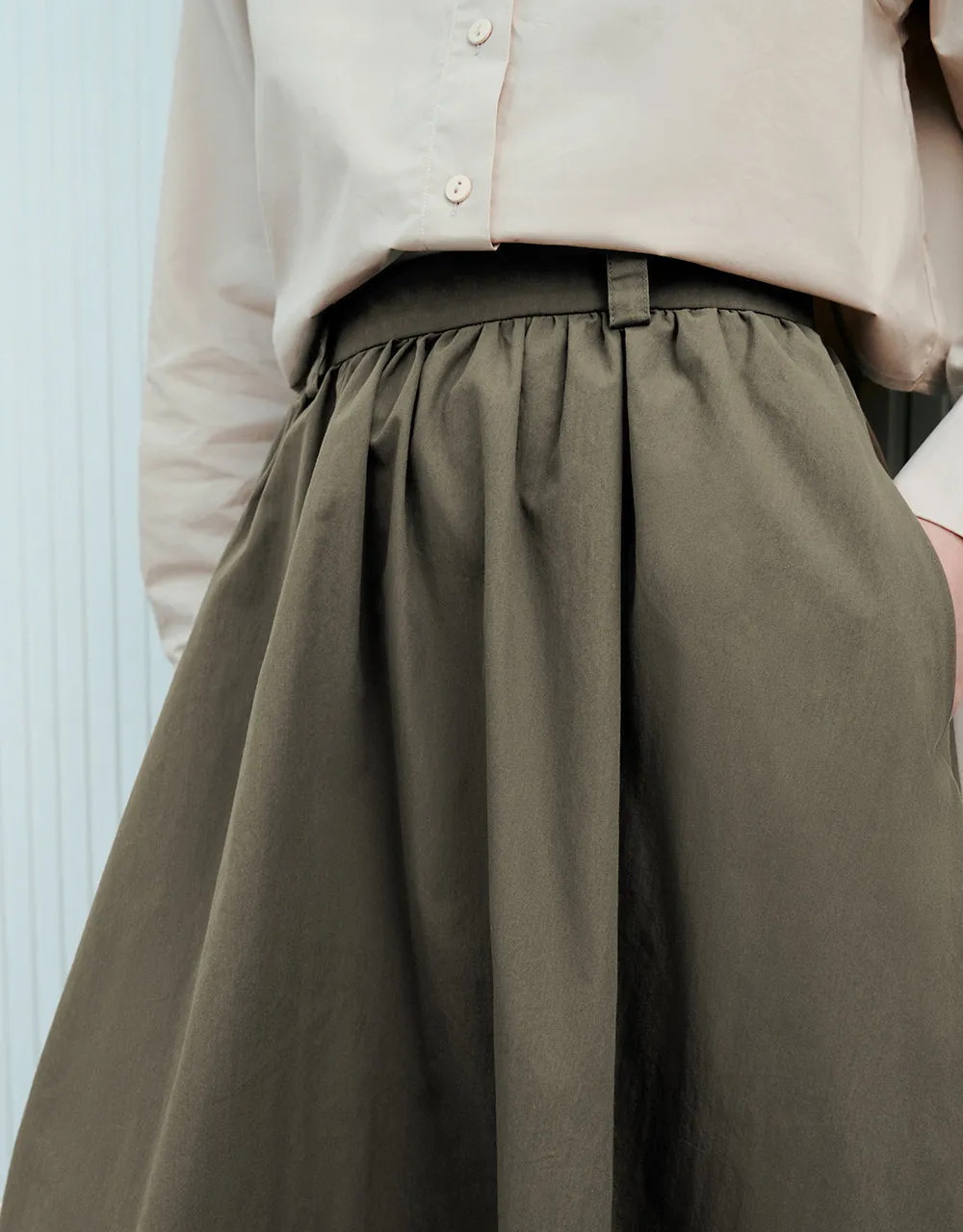 Midi A-Line Skirt