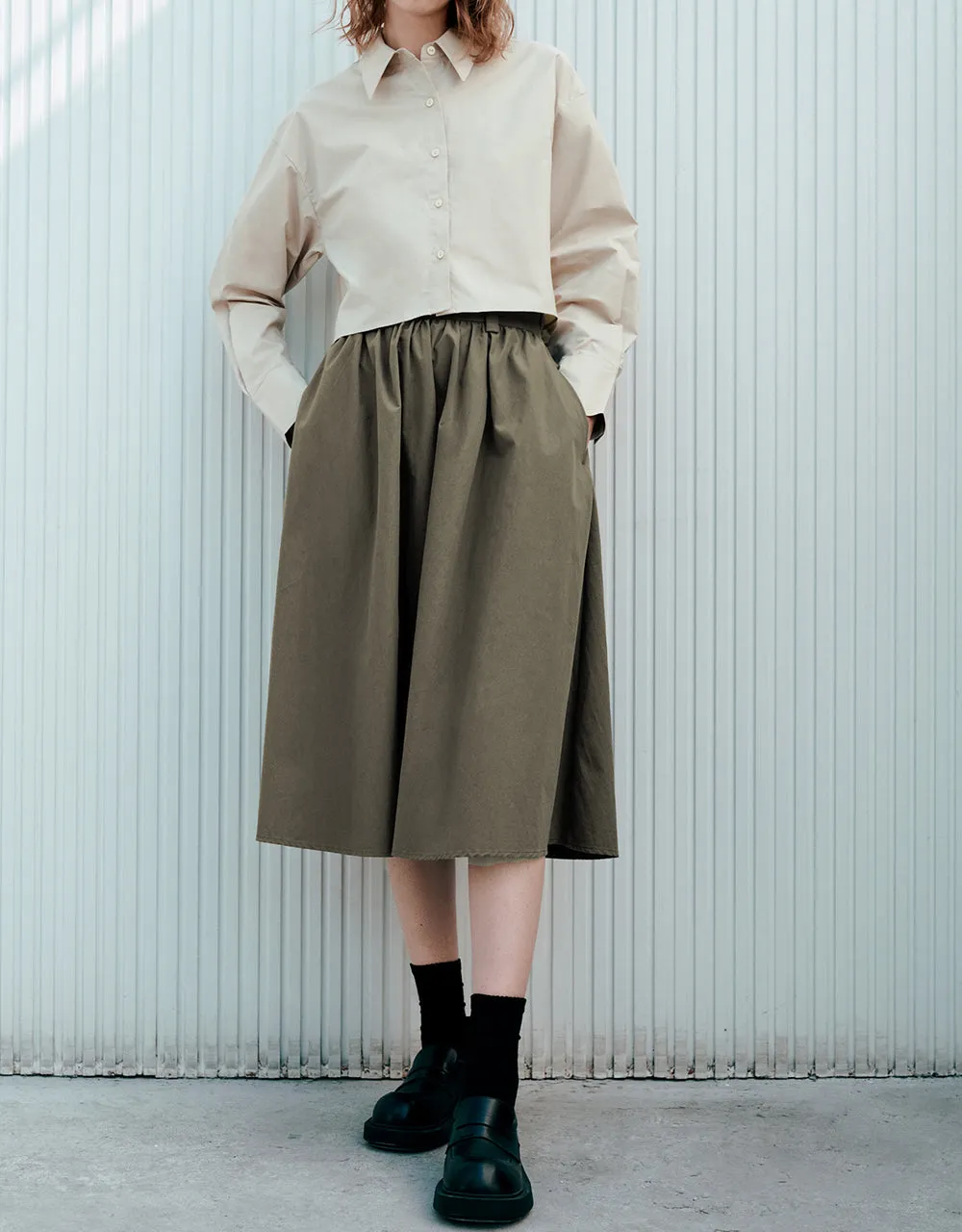 Midi A-Line Skirt