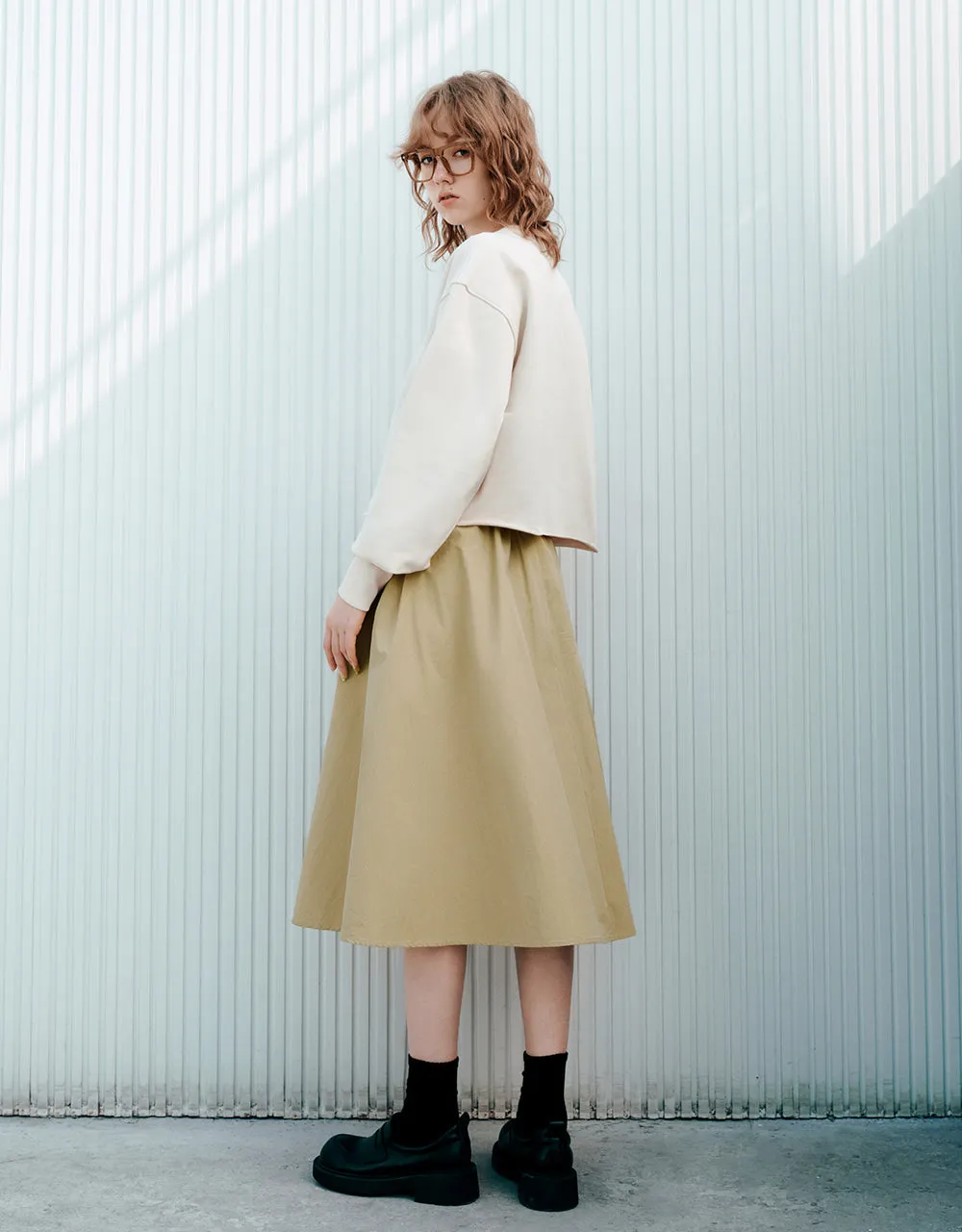 Midi A-Line Skirt