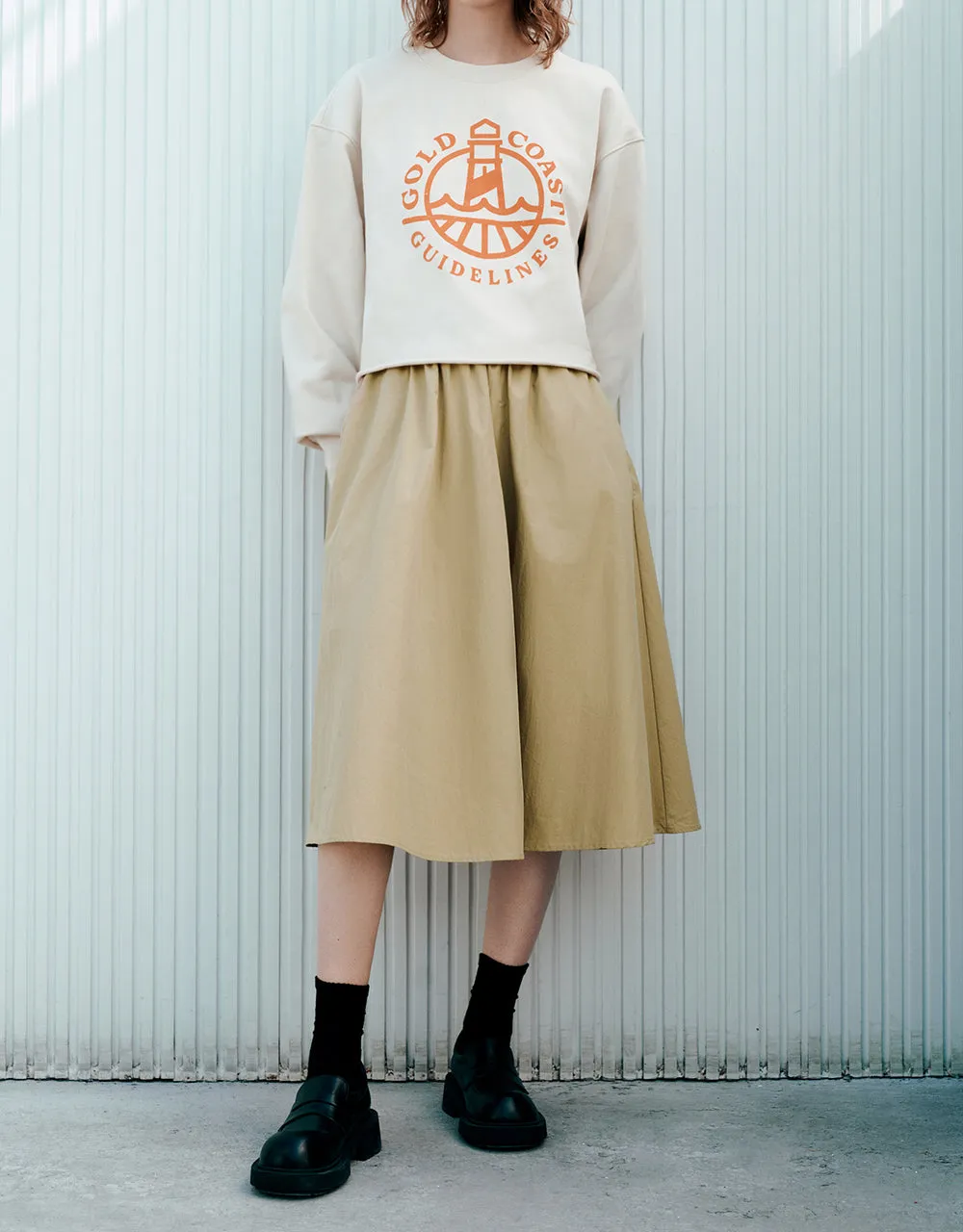 Midi A-Line Skirt
