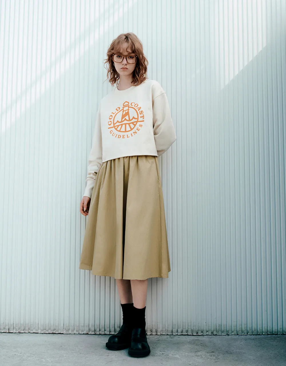 Midi A-Line Skirt
