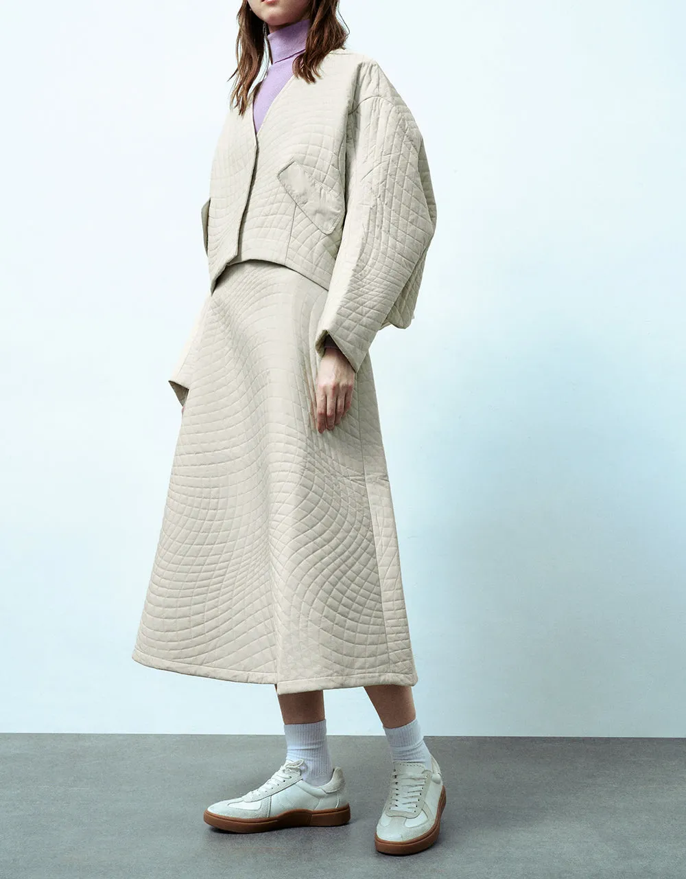 Midi A-Line Skirt