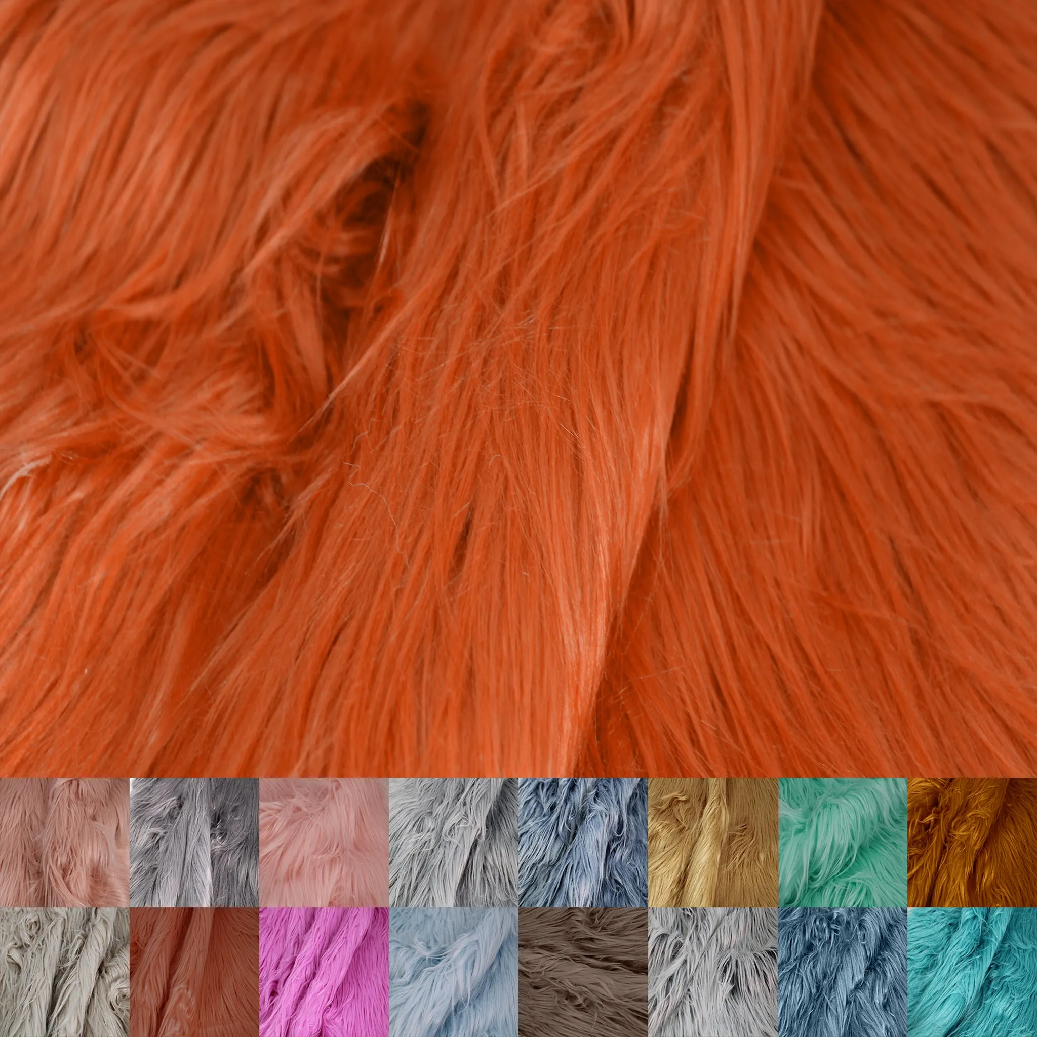 Mongolian Faux Fur-Christmas Fuzzy-Fabric by The Yard-Fluffy, Shaggy Mohair-for Costumes, Plush Toys, Apparel, Clothing, Decoration, and Gnome Beard Miniature (SKU-5000)