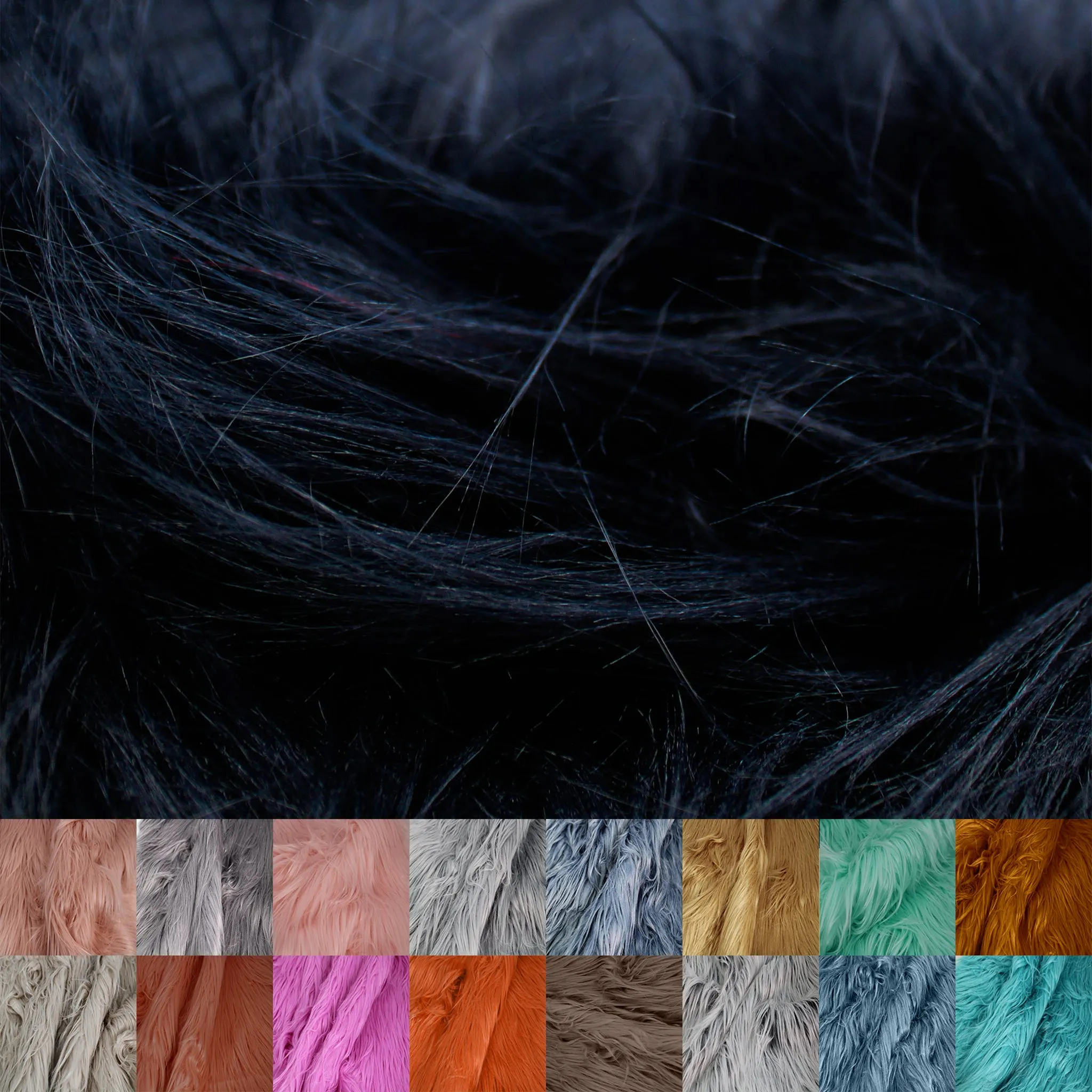 Mongolian Faux Fur-Christmas Fuzzy-Fabric by The Yard-Fluffy, Shaggy Mohair-for Costumes, Plush Toys, Apparel, Clothing, Decoration, and Gnome Beard Miniature (SKU-5000)