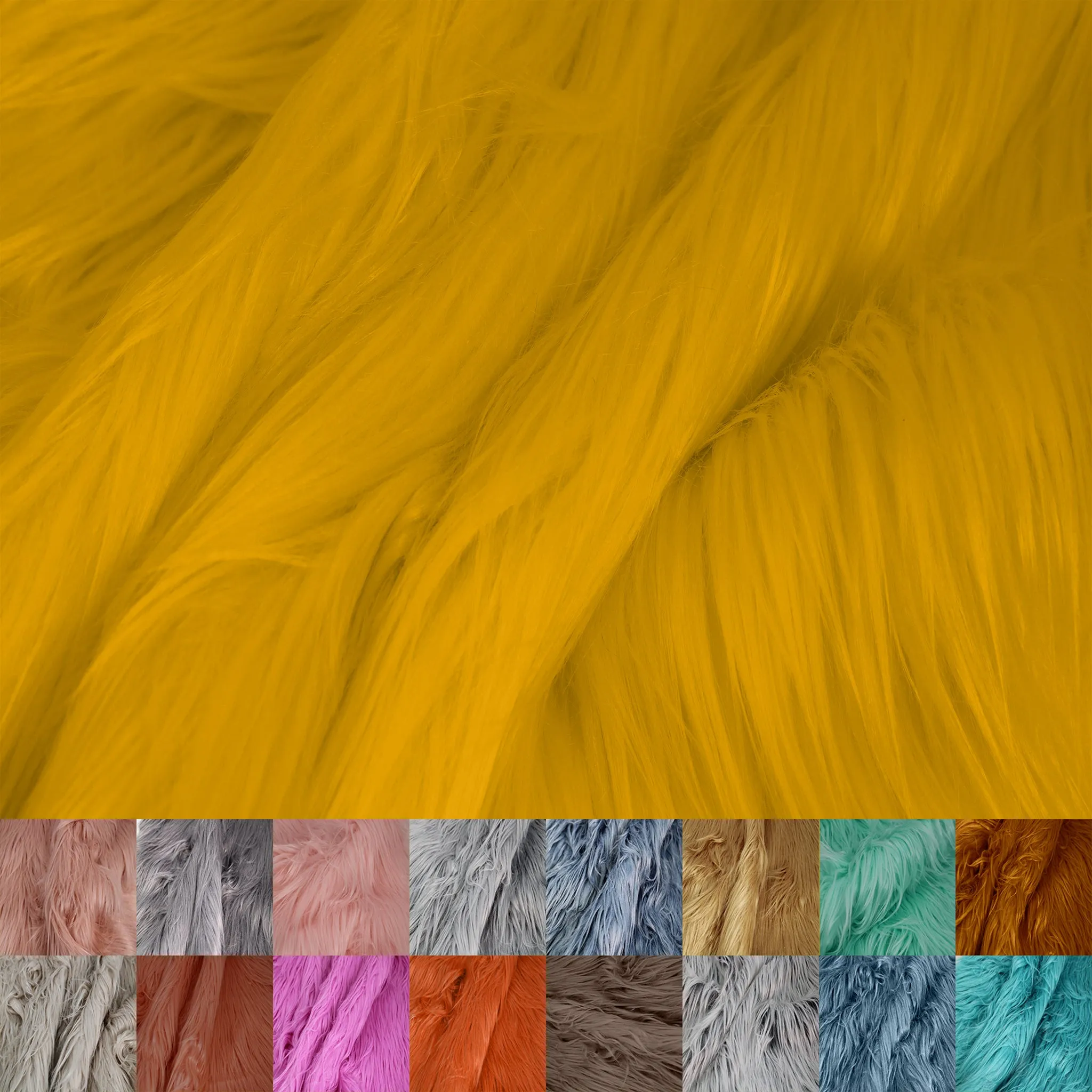 Mongolian Faux Fur-Christmas Fuzzy-Fabric by The Yard-Fluffy, Shaggy Mohair-for Costumes, Plush Toys, Apparel, Clothing, Decoration, and Gnome Beard Miniature (SKU-5000)