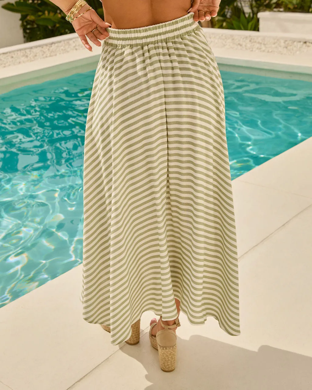 Morning Breeze Striped Maxi Skirt