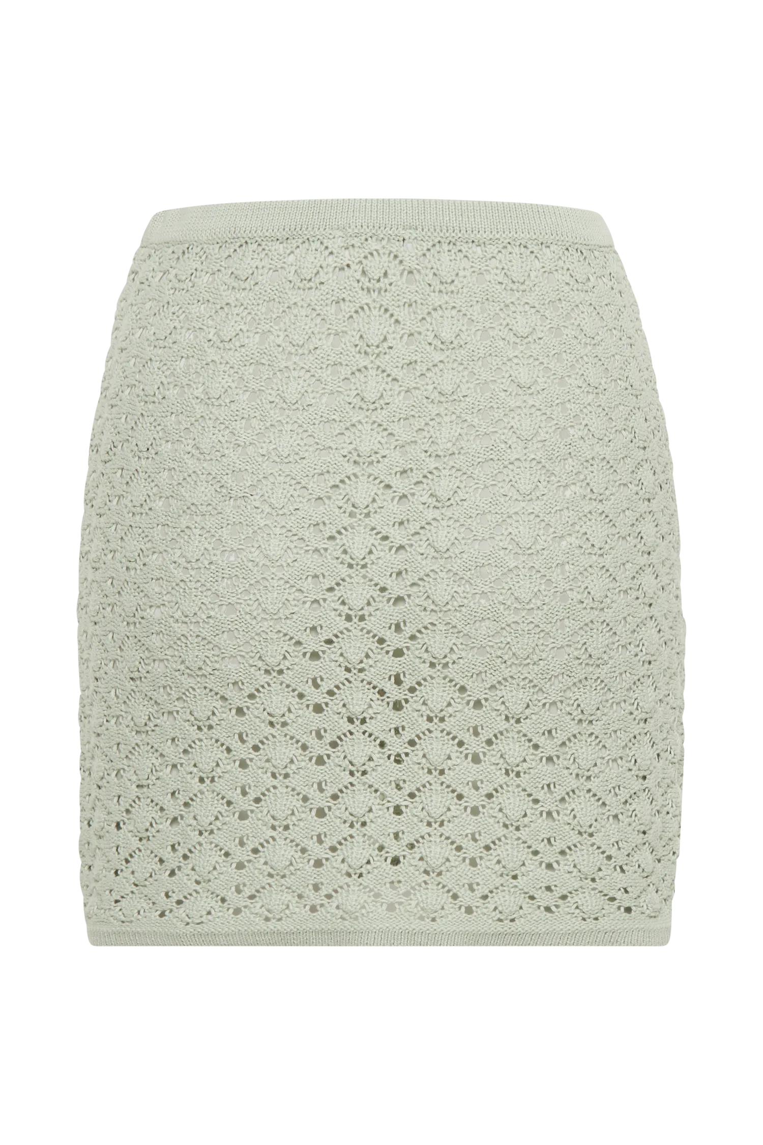 Murphy A-Line Knit Mini Skirt - Pastel Green