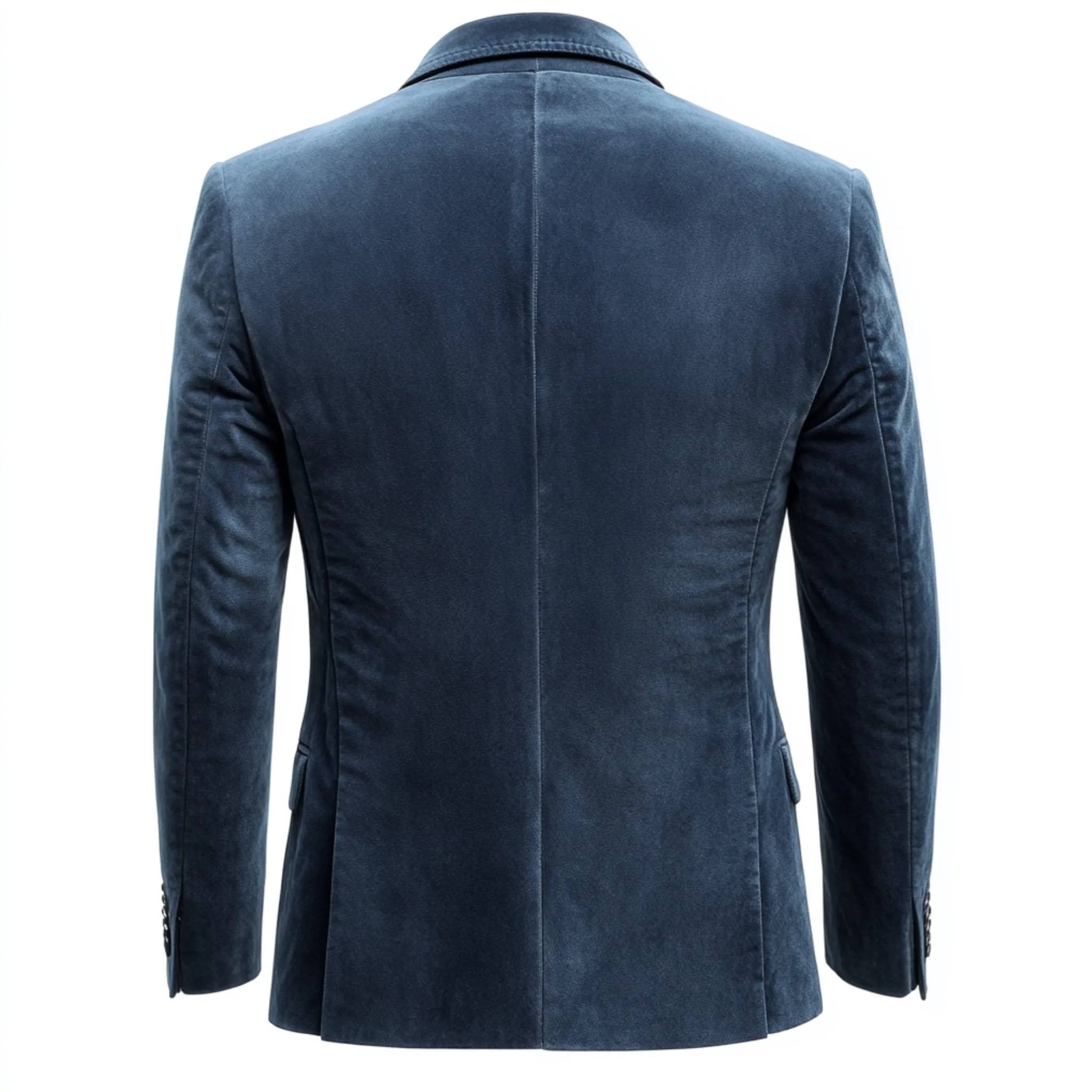 NAVY ASCENT DEERSKIN FLEECE BLAZER