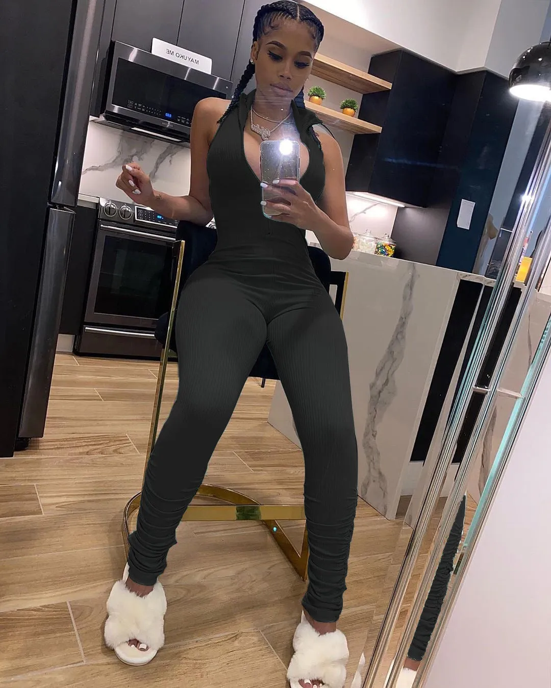New Sleeveless skinny jumpsuit OS2026