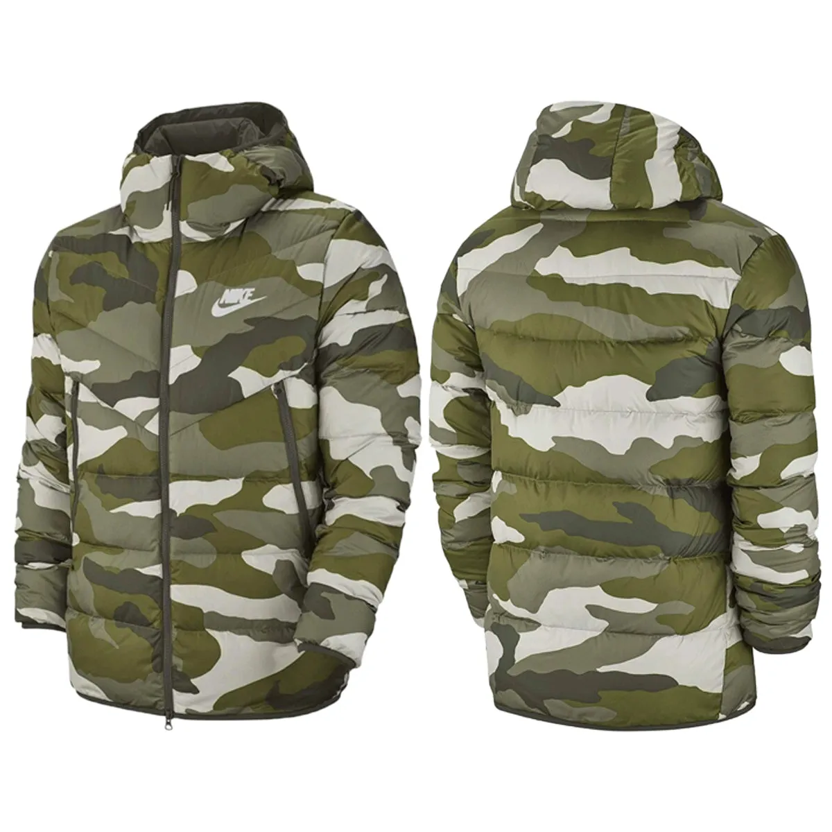 Nike Sportswear Down Fill Windrunner Printed Hooded Puffer Jacket Mens Style :  Bv4763