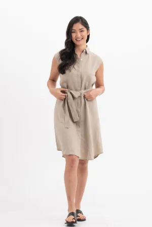 Noelani Sleeveless Linen Dress
