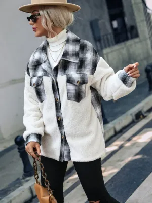 Noémie - Checked fleece jacket