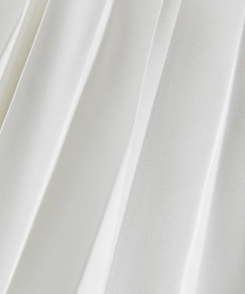 OBER Golf Banding Pleated Skirt - White