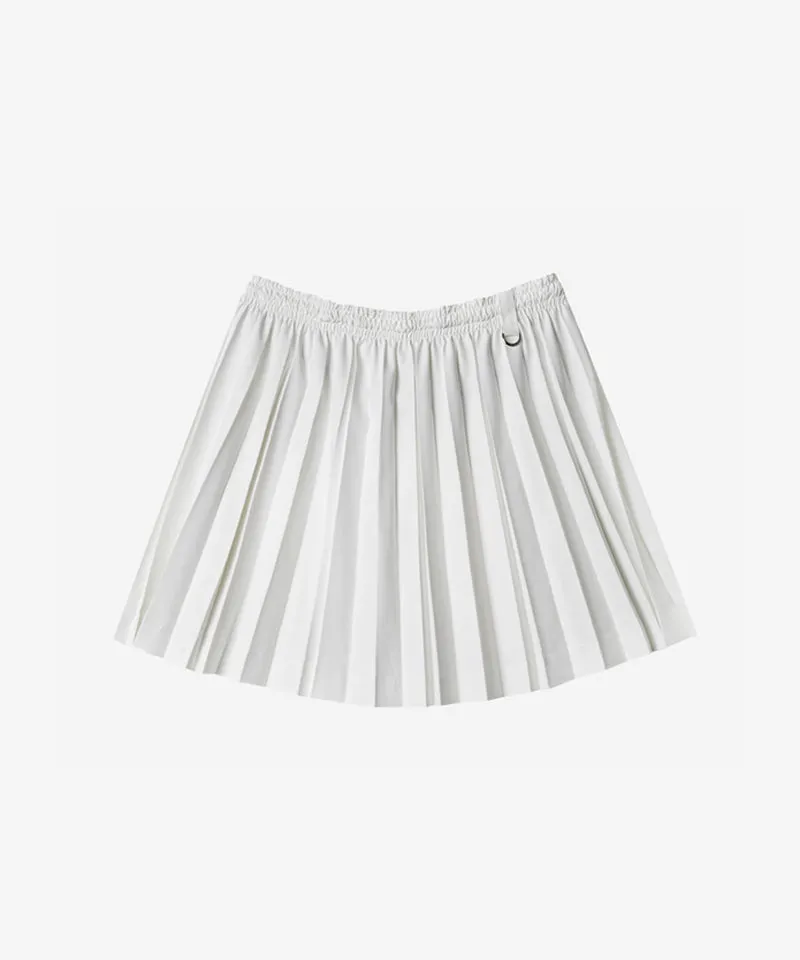 OBER Golf Banding Pleated Skirt - White
