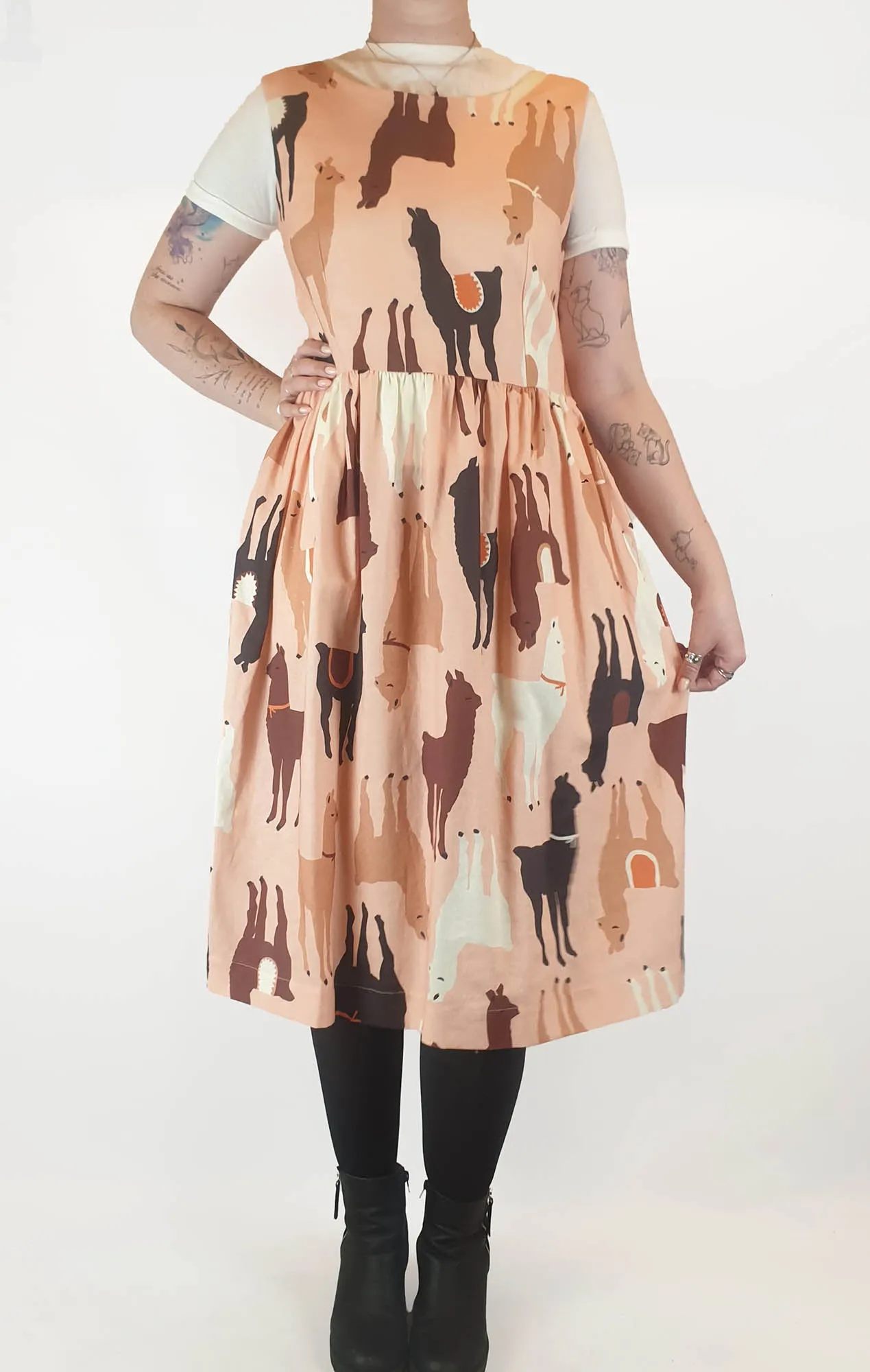 Obus pink Llama print dress size 3