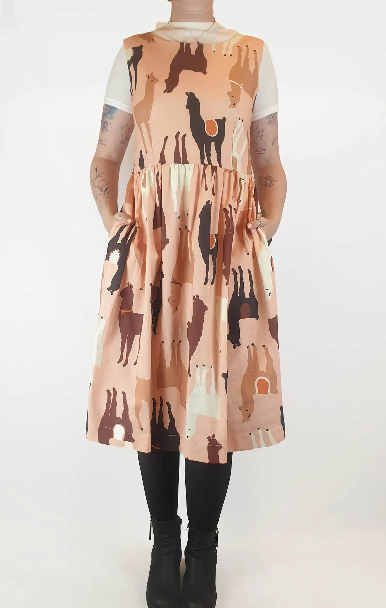 Obus pink Llama print dress size 3