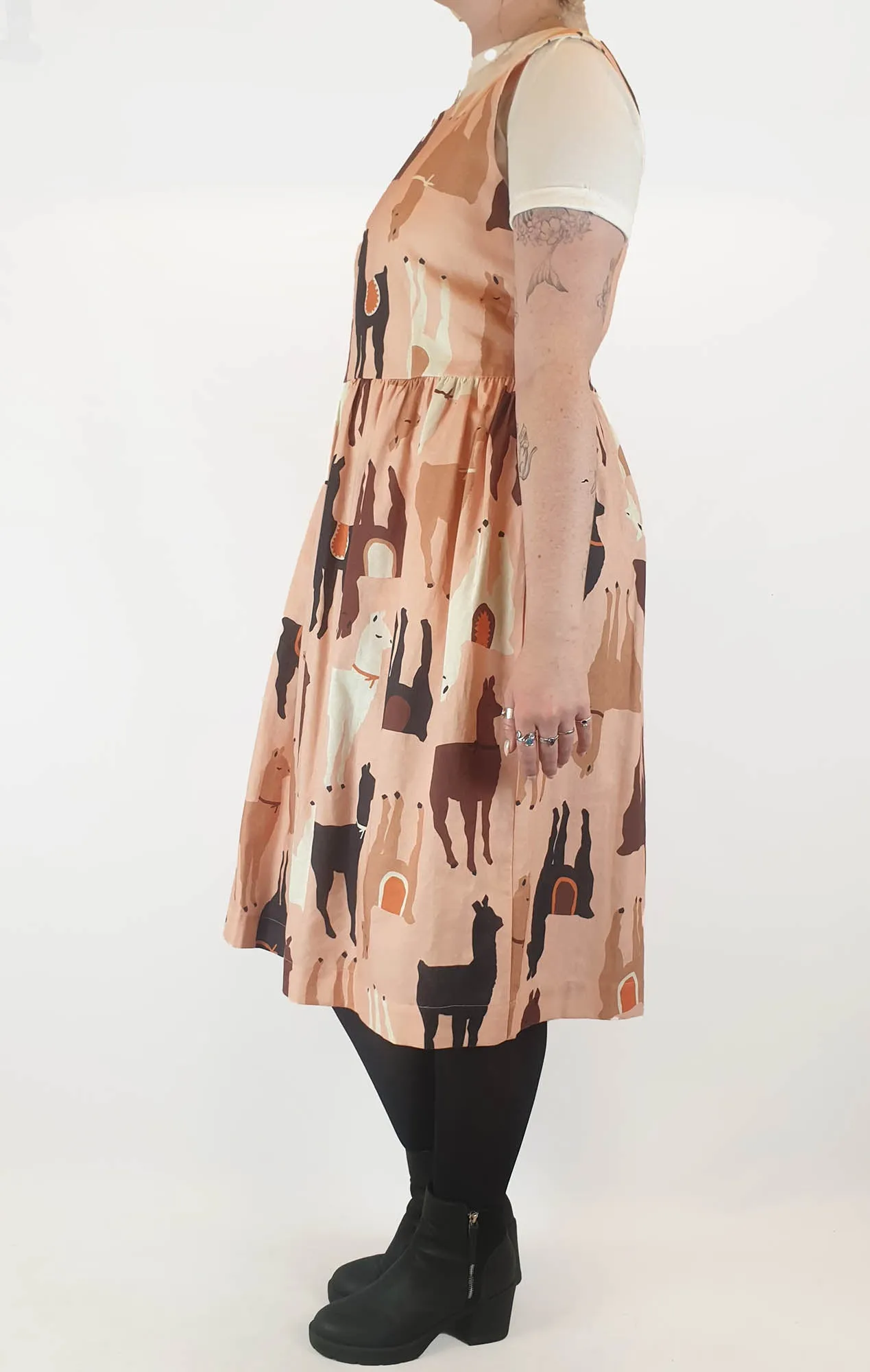Obus pink Llama print dress size 3