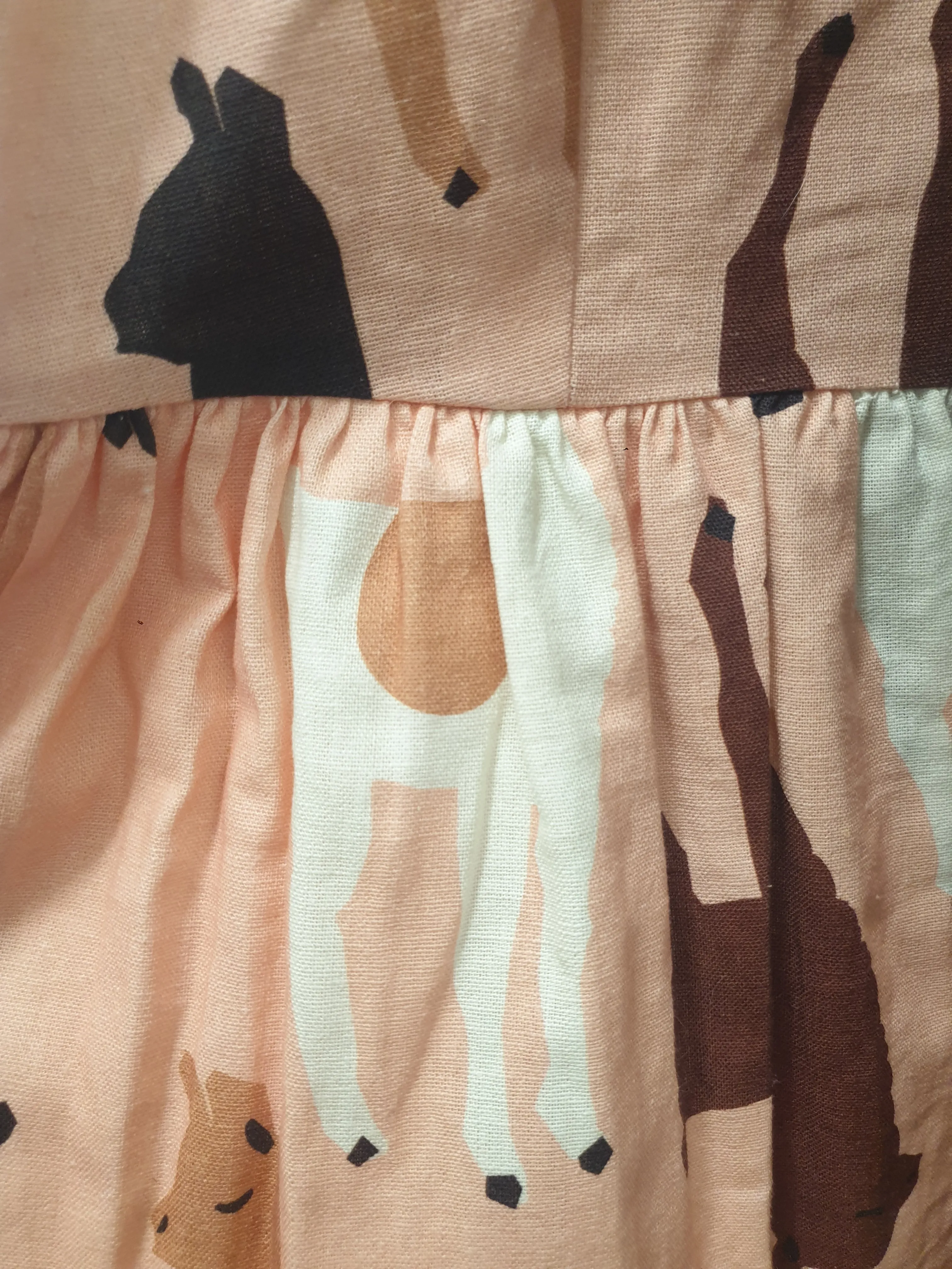Obus pink Llama print dress size 3