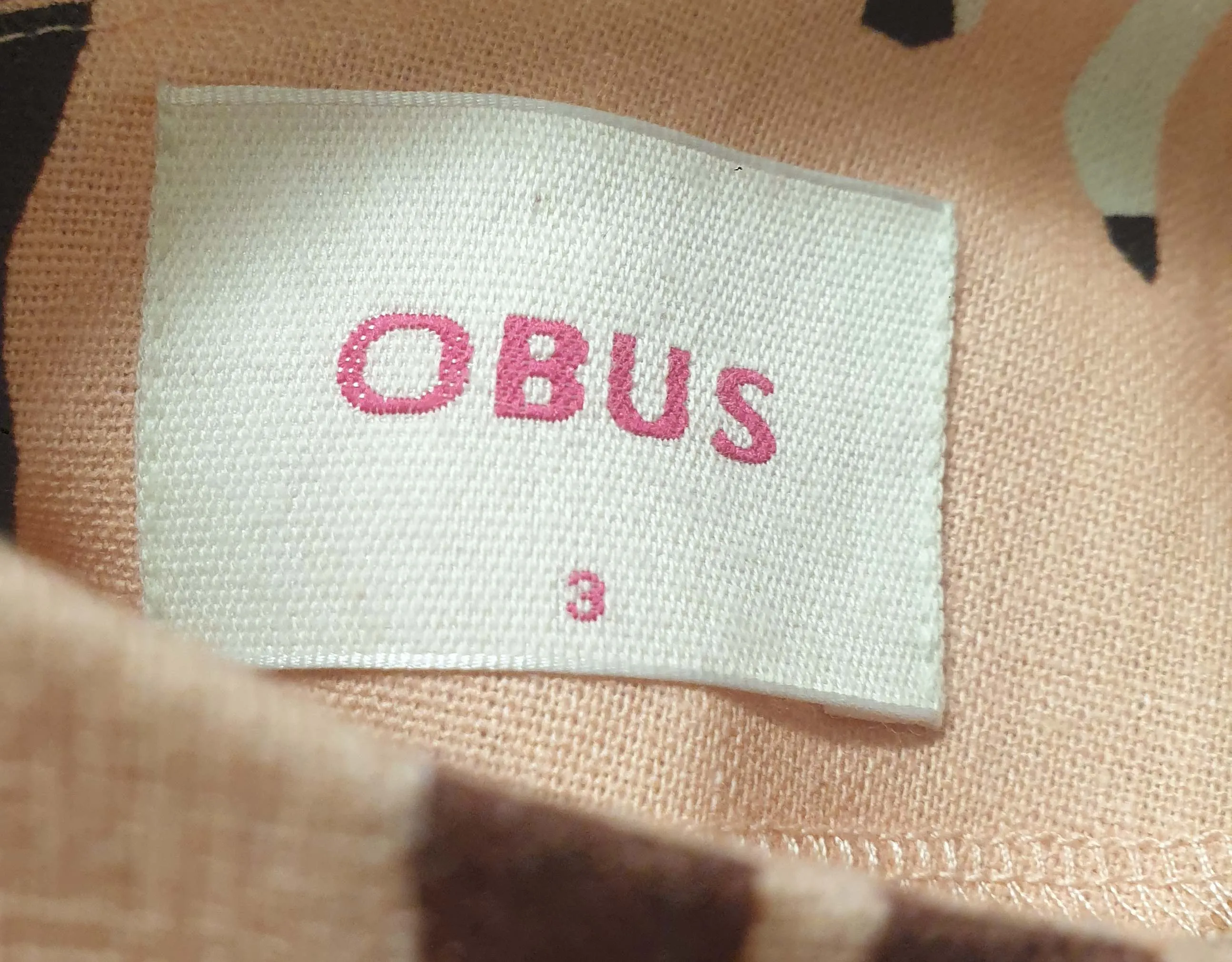 Obus pink Llama print dress size 3