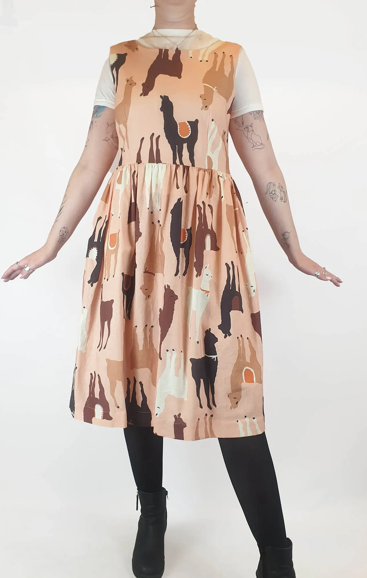 Obus pink Llama print dress size 3