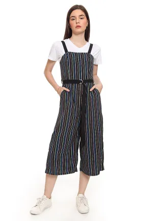 Panelled Stripes Jumpsuit