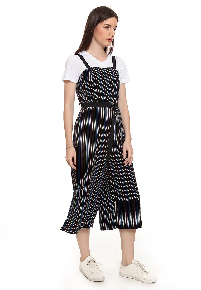 Panelled Stripes Jumpsuit