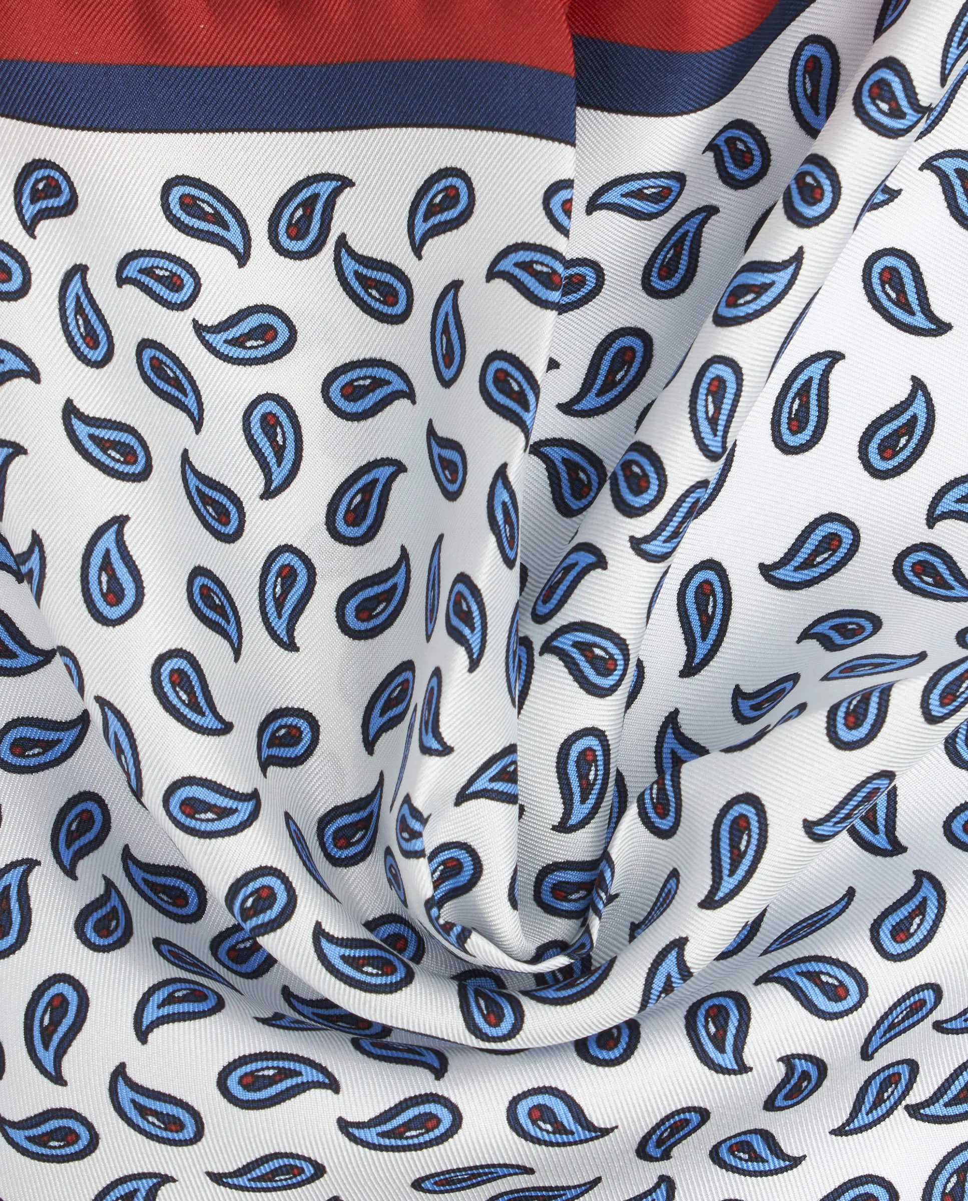 Pañuelo de bolsillo estampado de seda