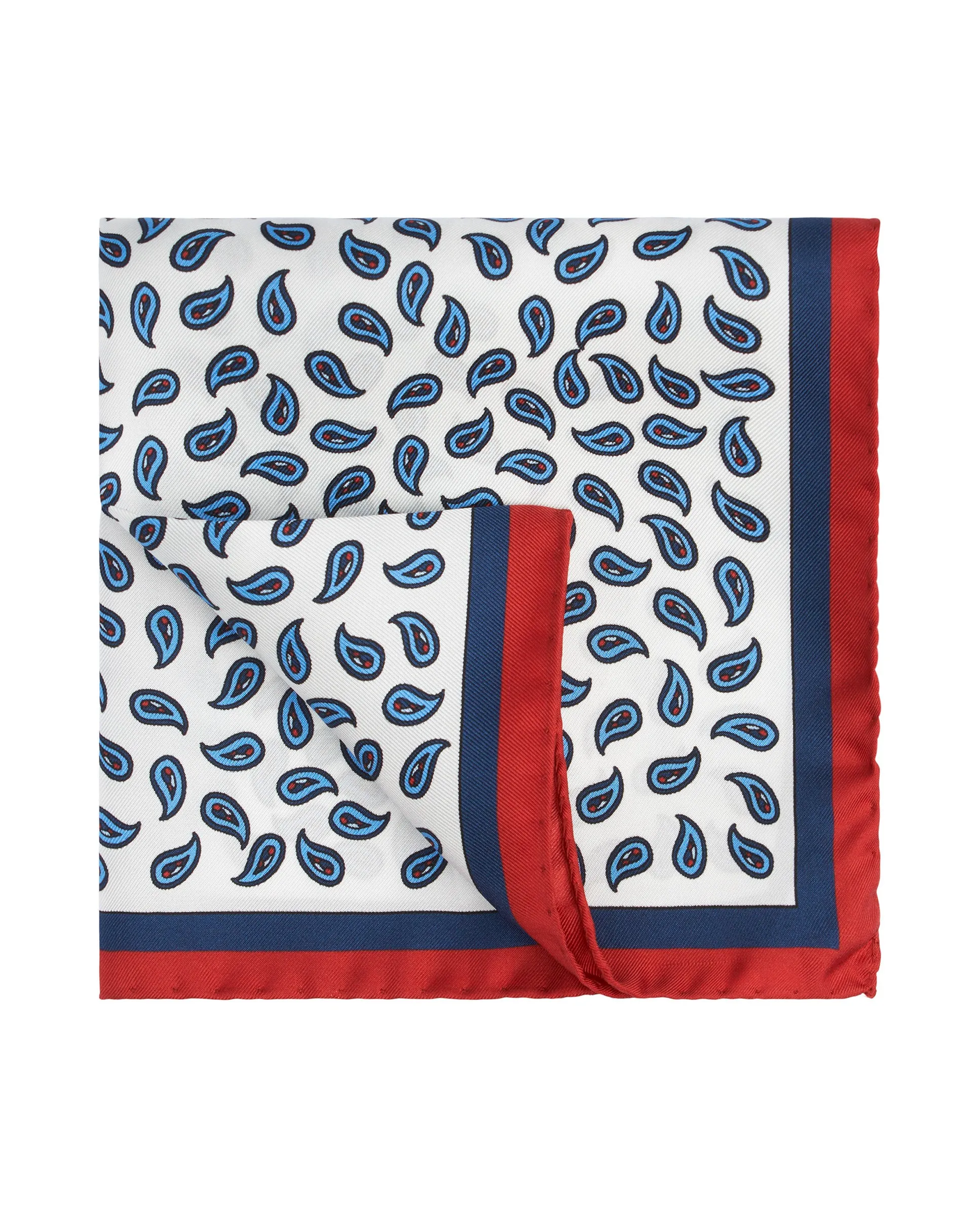 Pañuelo de bolsillo estampado de seda