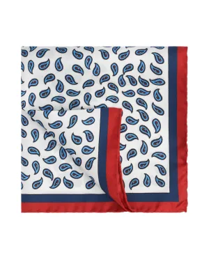 Pañuelo de bolsillo estampado de seda