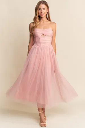 Pink Tulle Midi