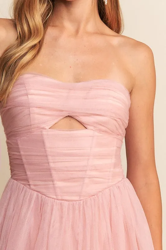 Pink Tulle Midi