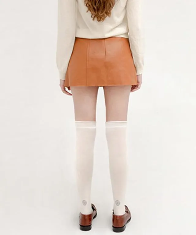PIV'VEE Coated Pleated Skirt - Squirrel Brown