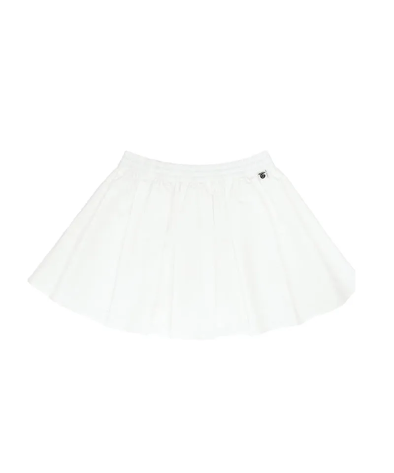 PIV'VEE Volume Pleated Mini Skirt - Cloud White