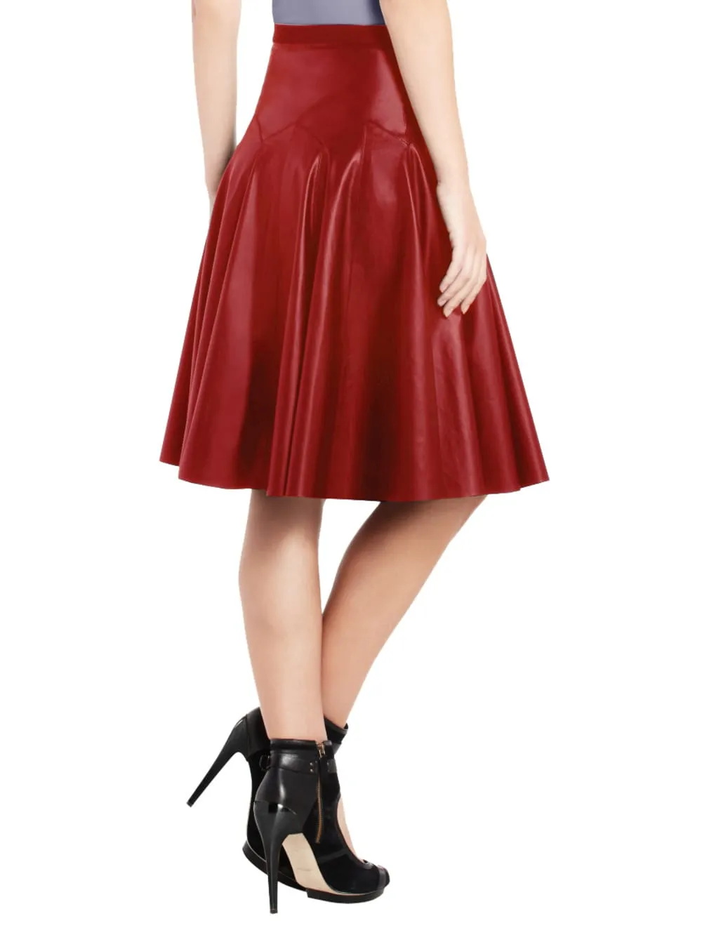 Playful Pleated Frisky Leather Skirt
