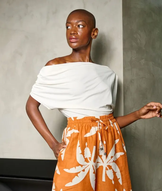 PLEAT TOP  IVORY Sz 14