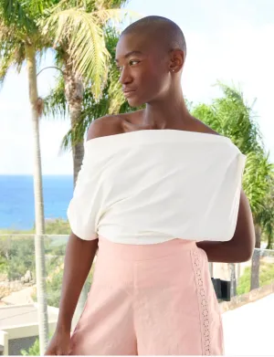 PLEAT TOP  IVORY Sz 14