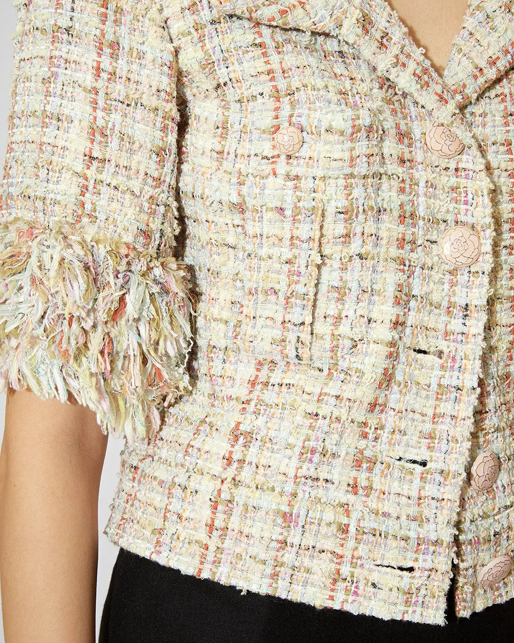 Pre-Owned 2010s Short-sleeved Tweed jacket