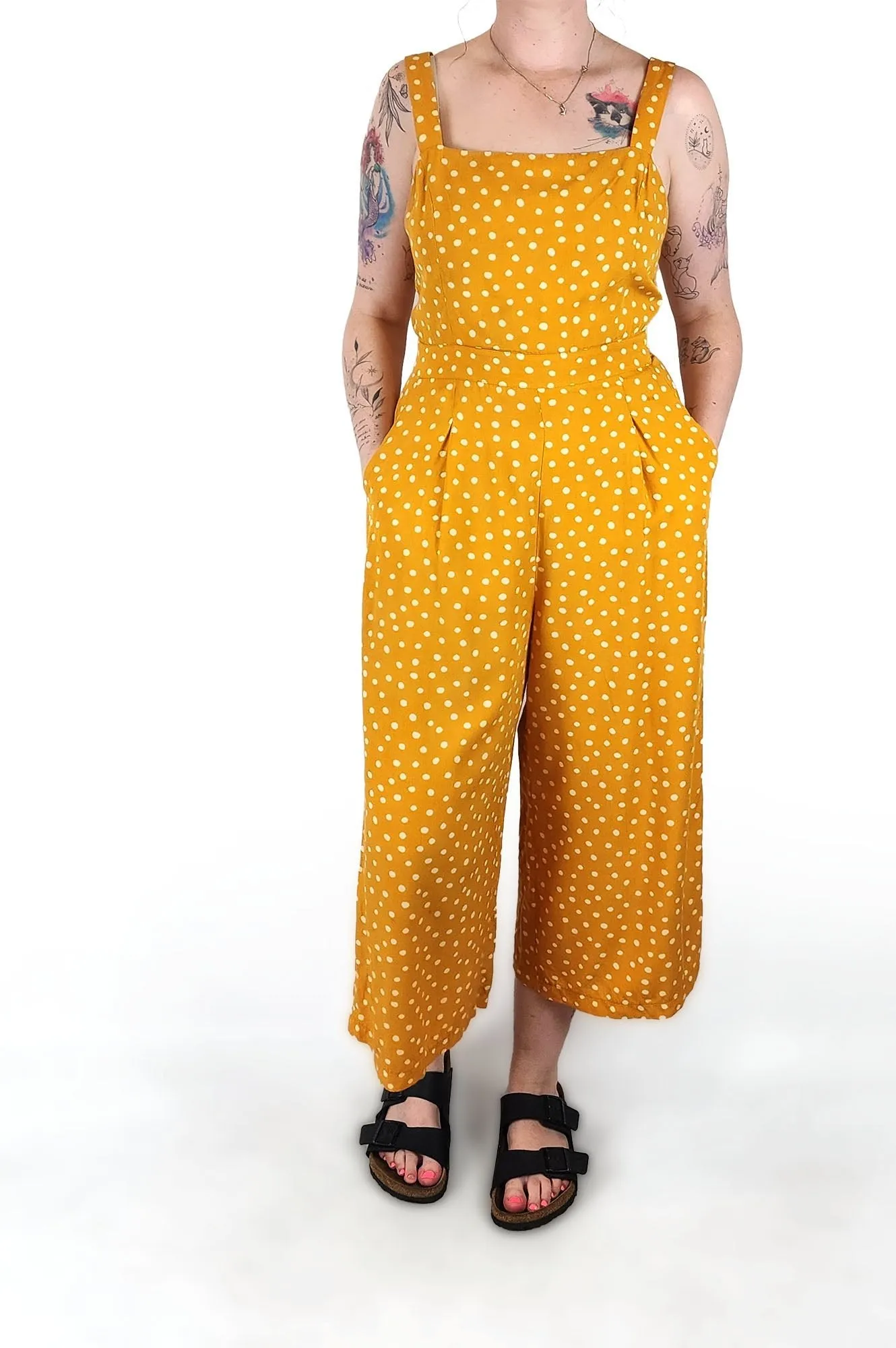 Princess Highway mustard jumpsuit size 12