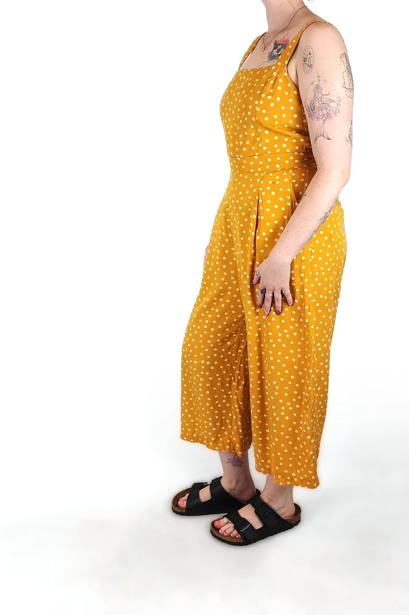 Princess Highway mustard jumpsuit size 12