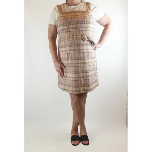 Princess Highway purple-based plaid sleeveless dress size 18