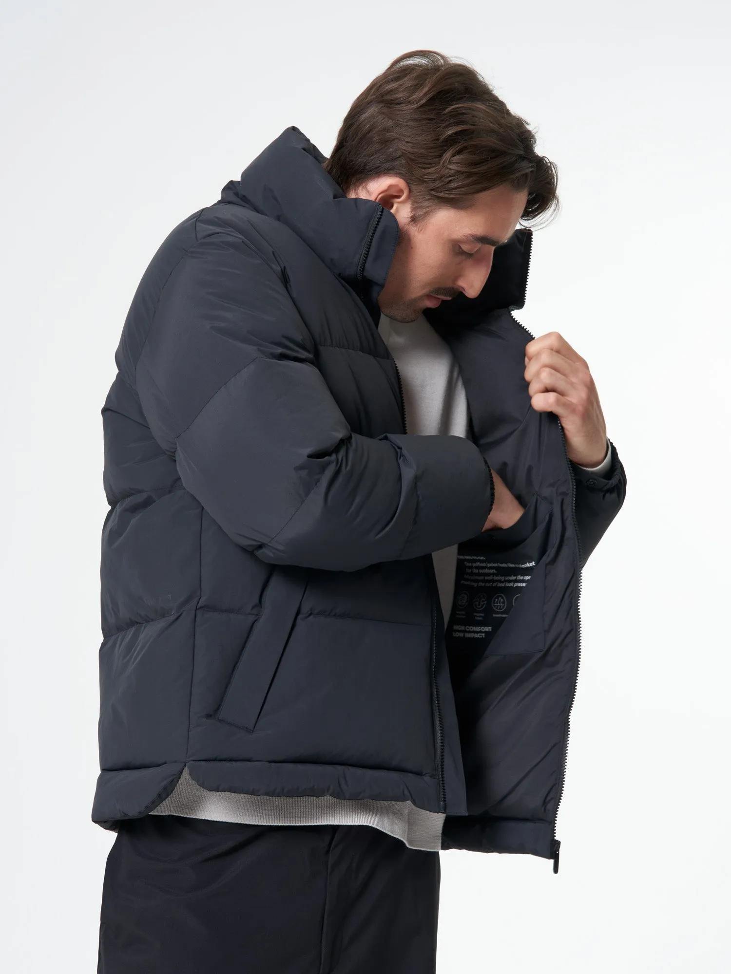 Puffer Jacket - Peat Black (Unisex)